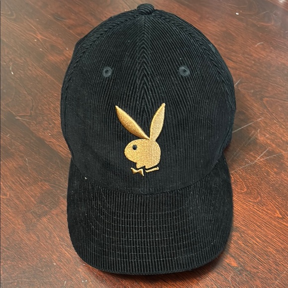 PLAYBOY Other - Playboy Gold/Black Corduroy Hat